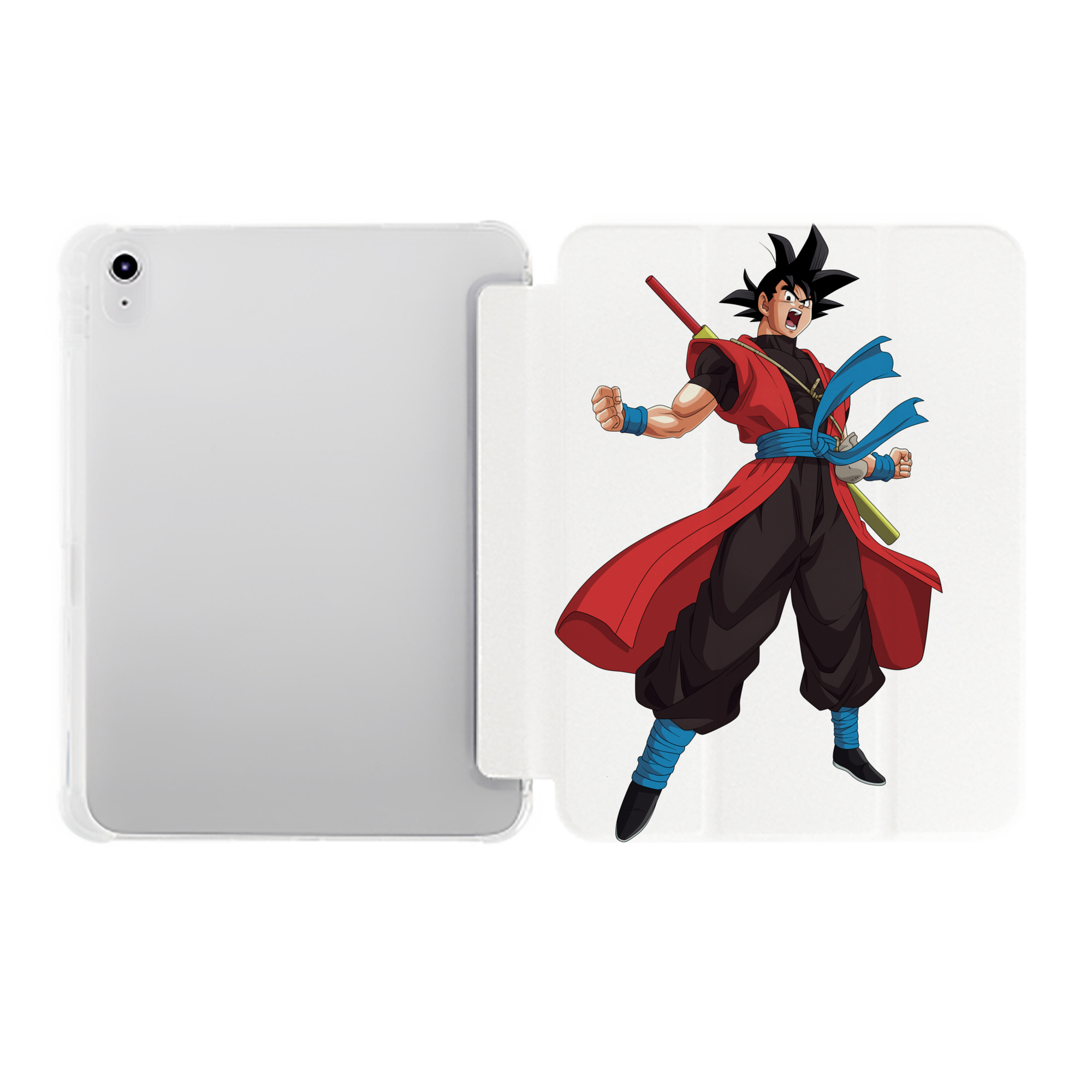 （画像用） ドラゴンボール 孫悟空（そん ごくう）Son Goku カカロット DRAGON BALL Kakarotto IPad ケース ペン収納付き 三つ折りスタンド PUレザー×シリコン 対応機種9.5/10.5/10.9インチ